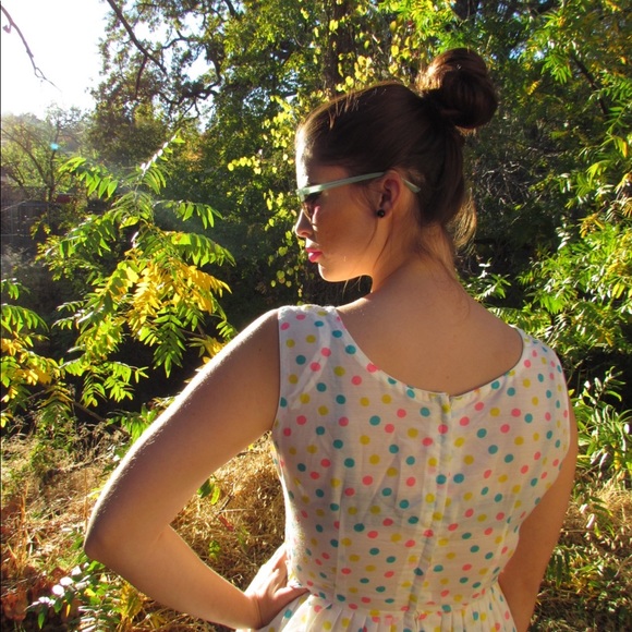 Vintage 1950’s Polka Dot Party Dress - Picture 5 of 8
